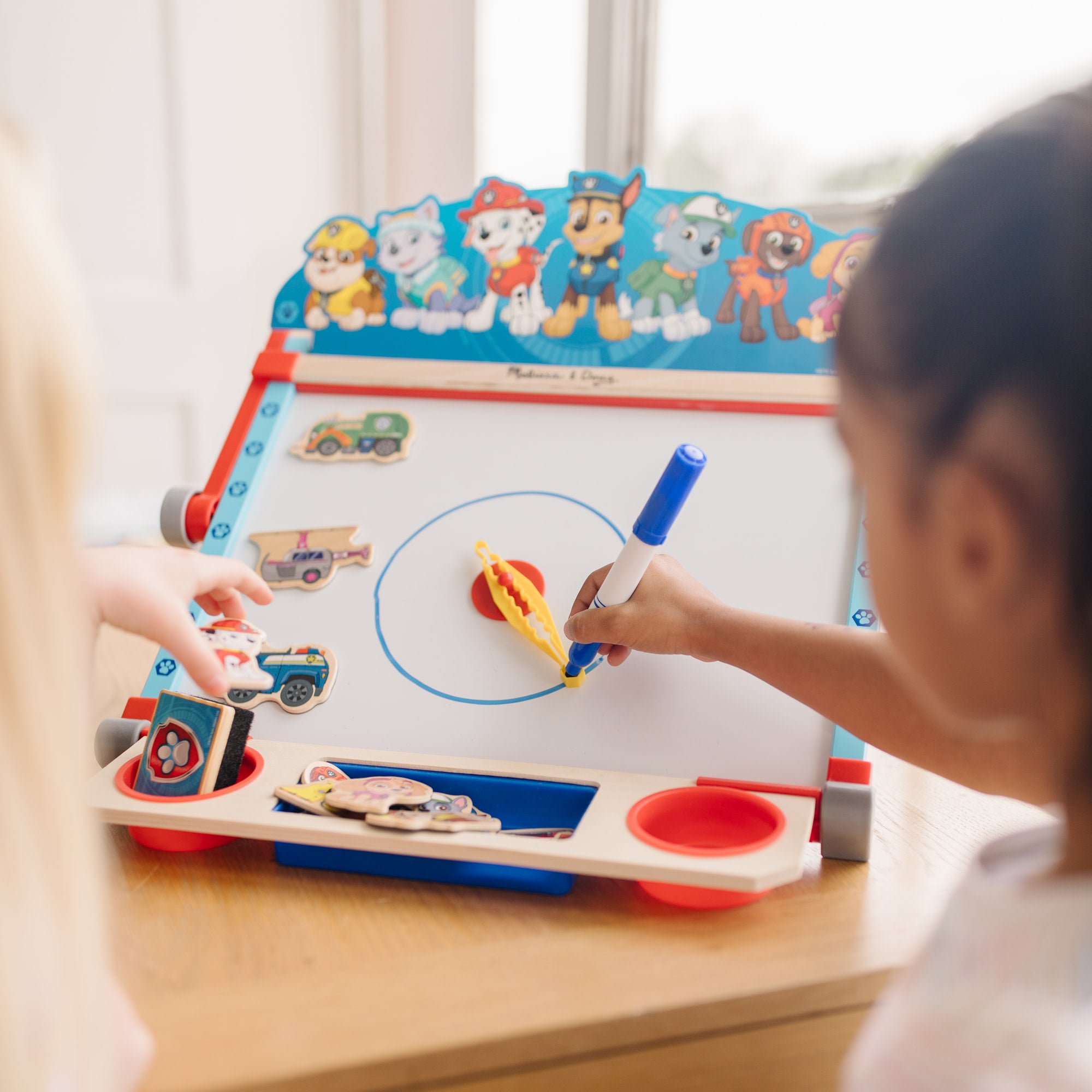Melissa & Doug PAW Patrol Wooden Tabletop Art Center - Image 2