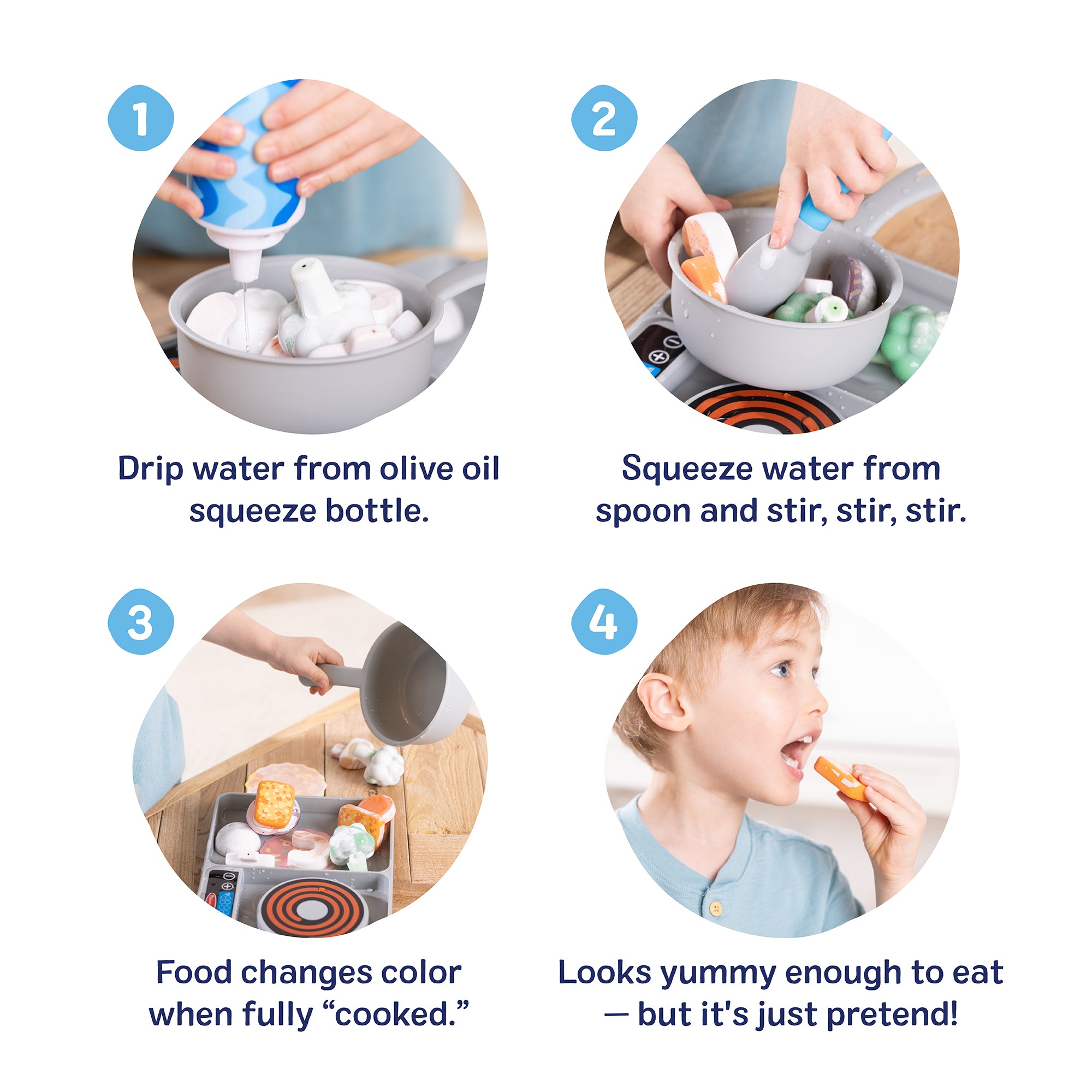 Melissa & Doug Simmer & Stir Stovetop Play Set with Color Changing Water WOW! - Image 6