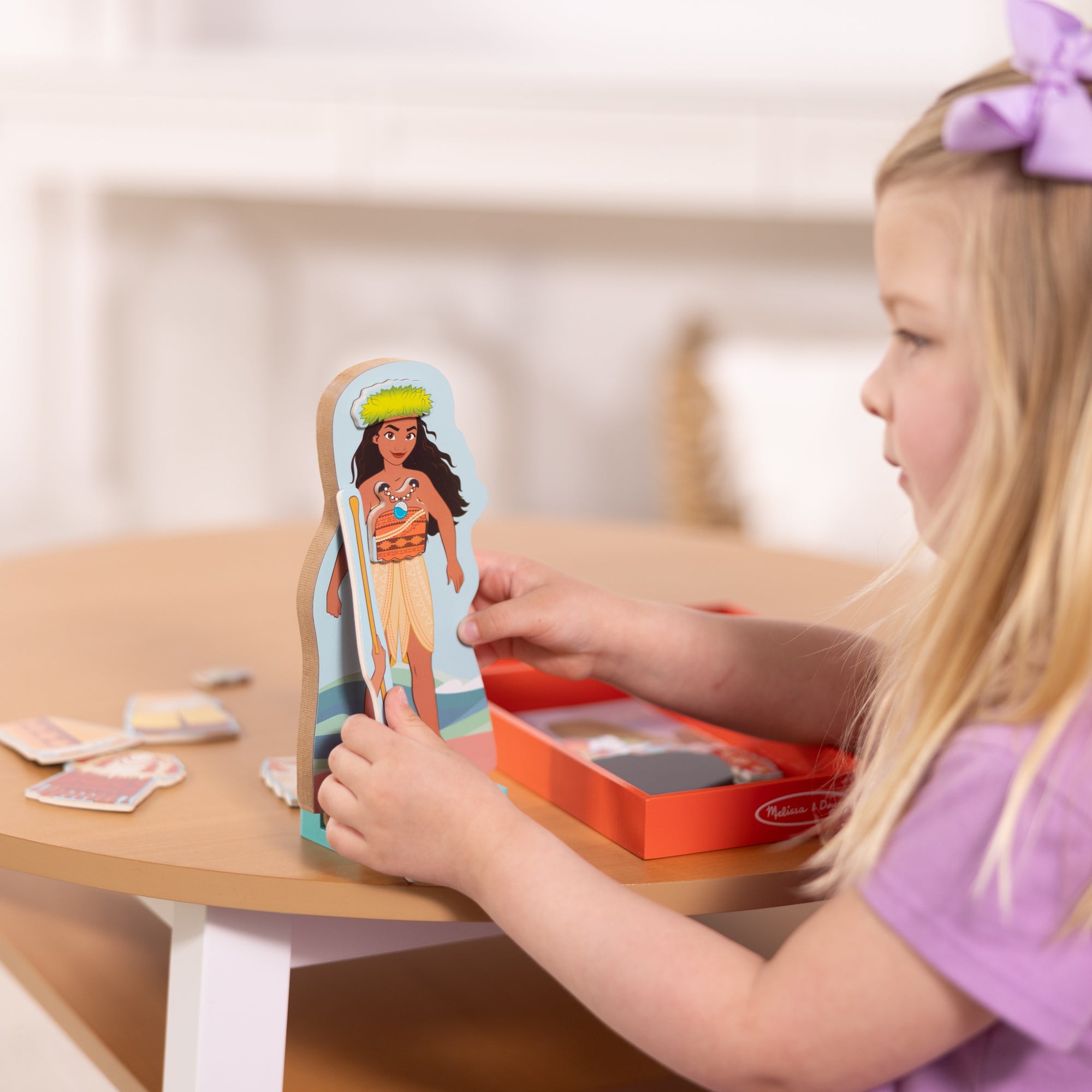 Melissa & Doug Disney Princess Moana Wooden Magnetic Dress-Up Play Set - Image 8