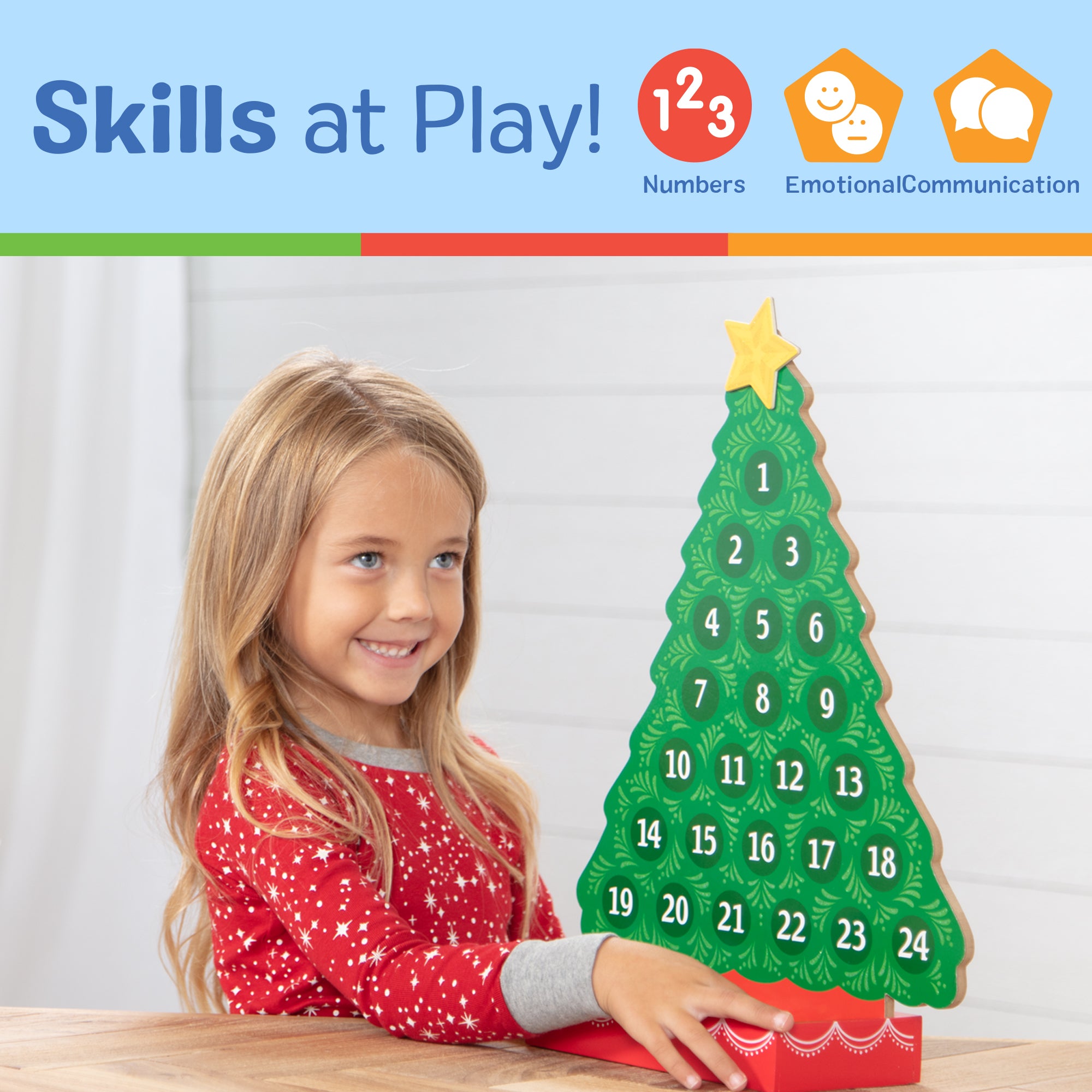 Melissa & Doug Countdown to Christmas Wooden Religious Advent Calendar - Image 5