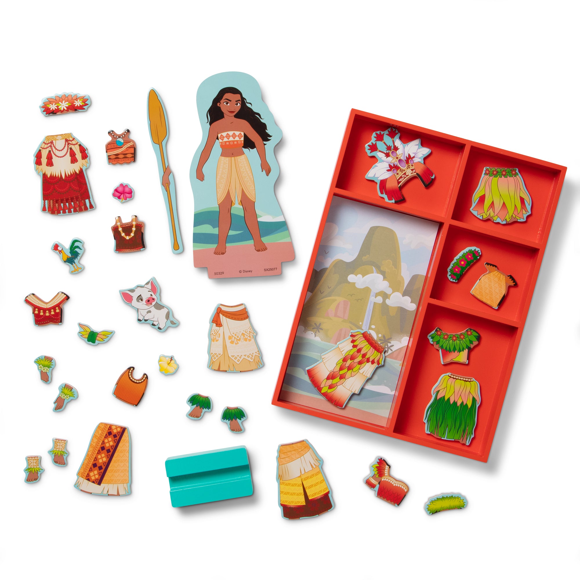 Melissa & Doug Disney Princess Moana Wooden Magnetic Dress-Up Play Set - Image 4