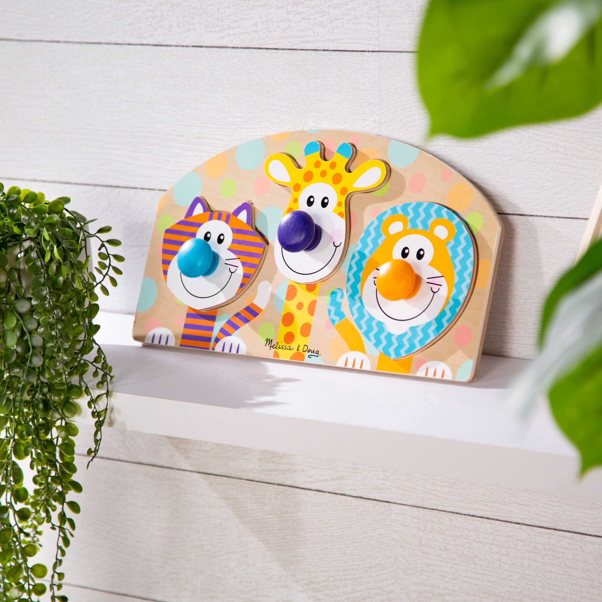 Melissa & Doug Safari Jumbo Peg Puzzle - 3 Pieces - Image 9