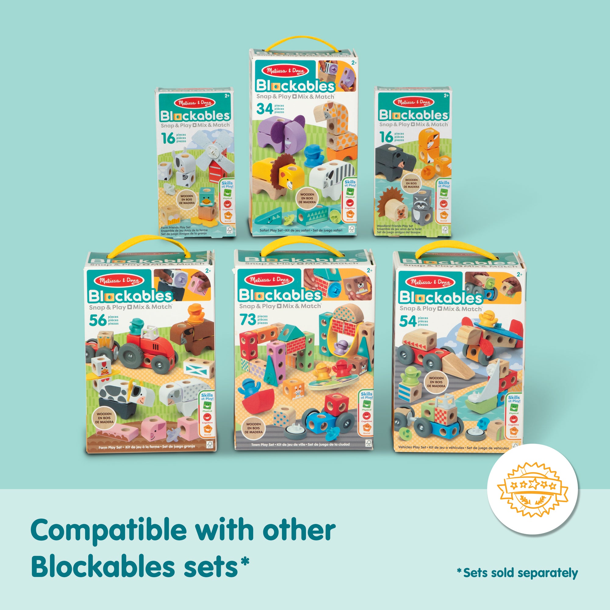 Melissa & Doug Blockables? Safari Play Set - Image 9