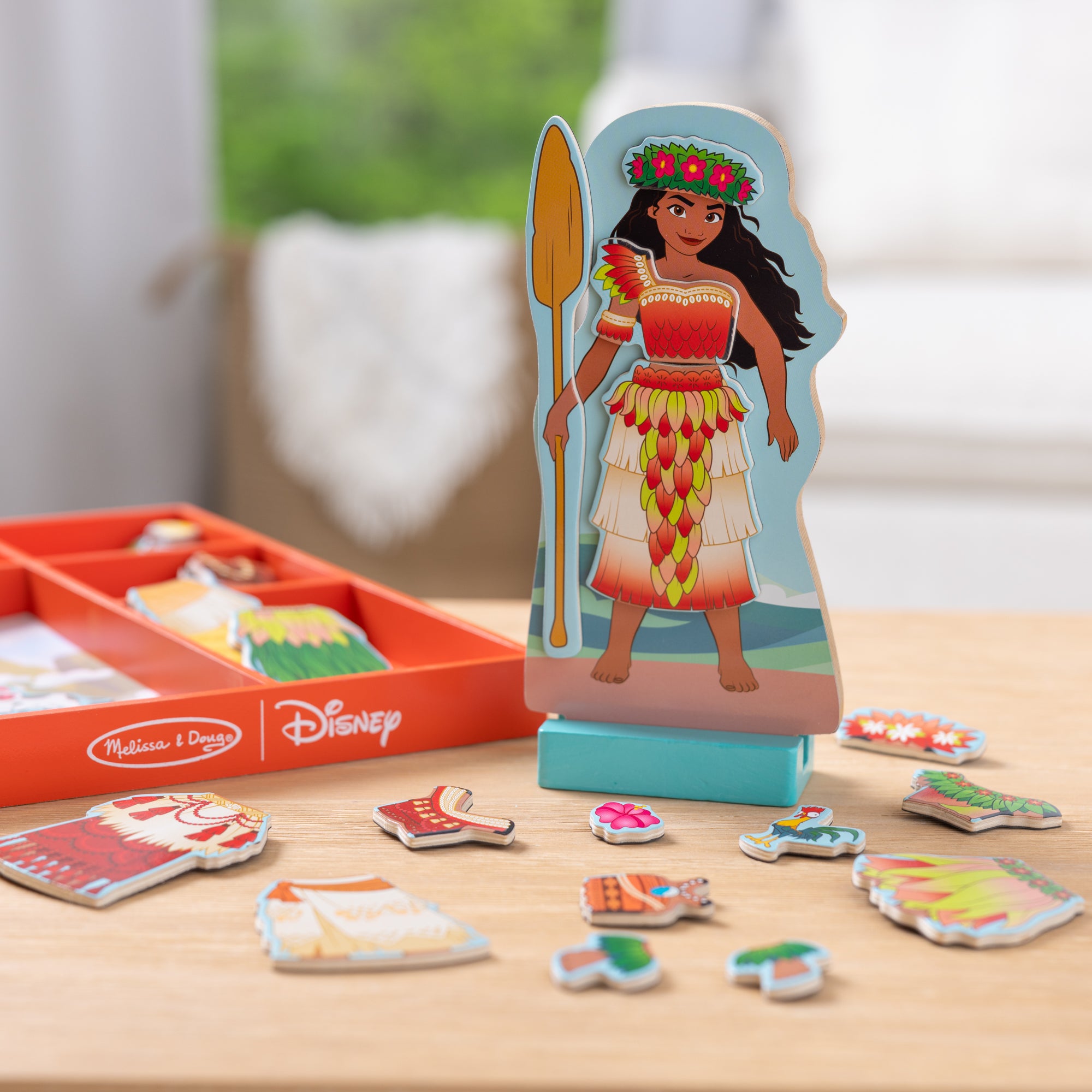 Melissa & Doug Disney Princess Moana Wooden Magnetic Dress-Up Play Set - Image 9