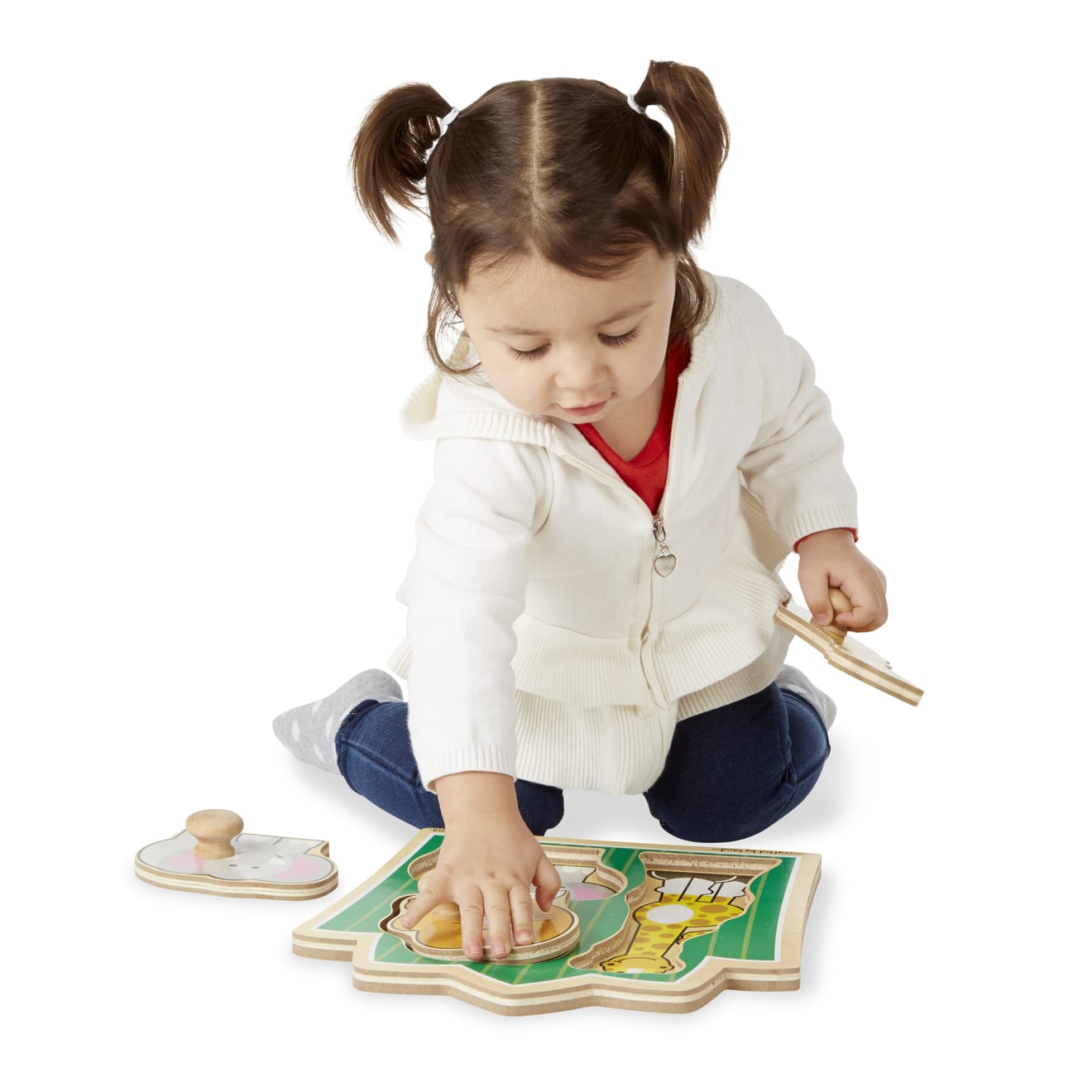 Melissa & Doug Jungle Friends Jumbo Knob Puzzle - 3 Pieces - Image 8