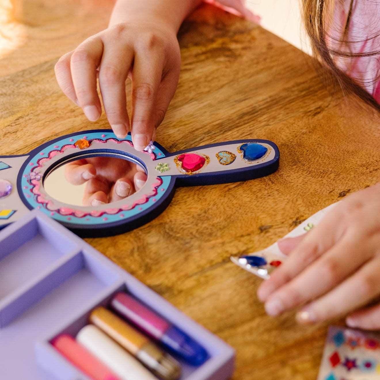 Melissa & Doug Decorate-Your-Own Wooden Princess Mirror - Image 5