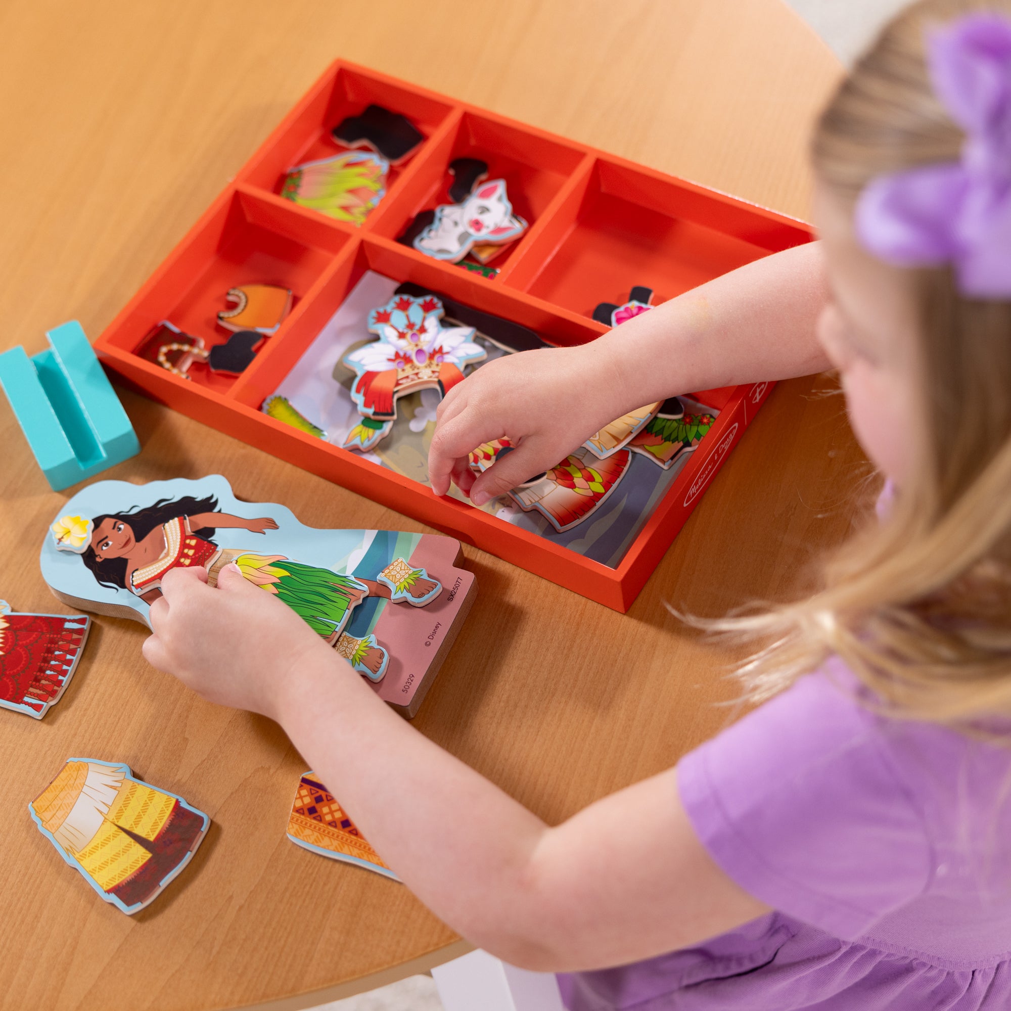 Melissa & Doug Disney Princess Moana Wooden Magnetic Dress-Up Play Set - Image 6