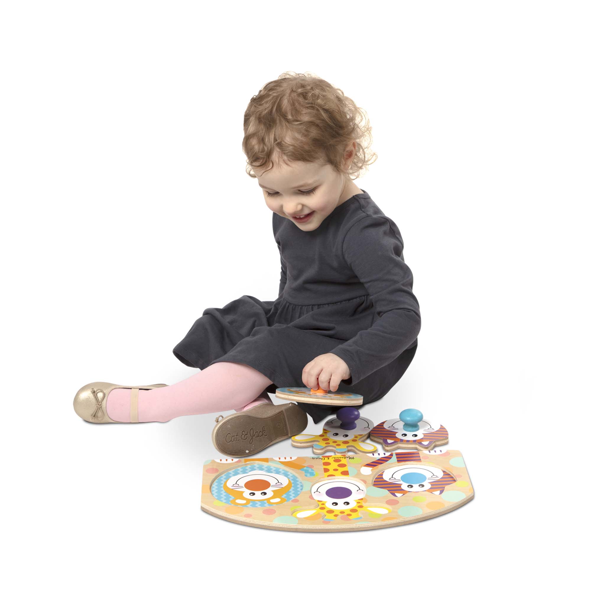 Melissa & Doug Safari Jumbo Peg Puzzle - 3 Pieces - Image 8
