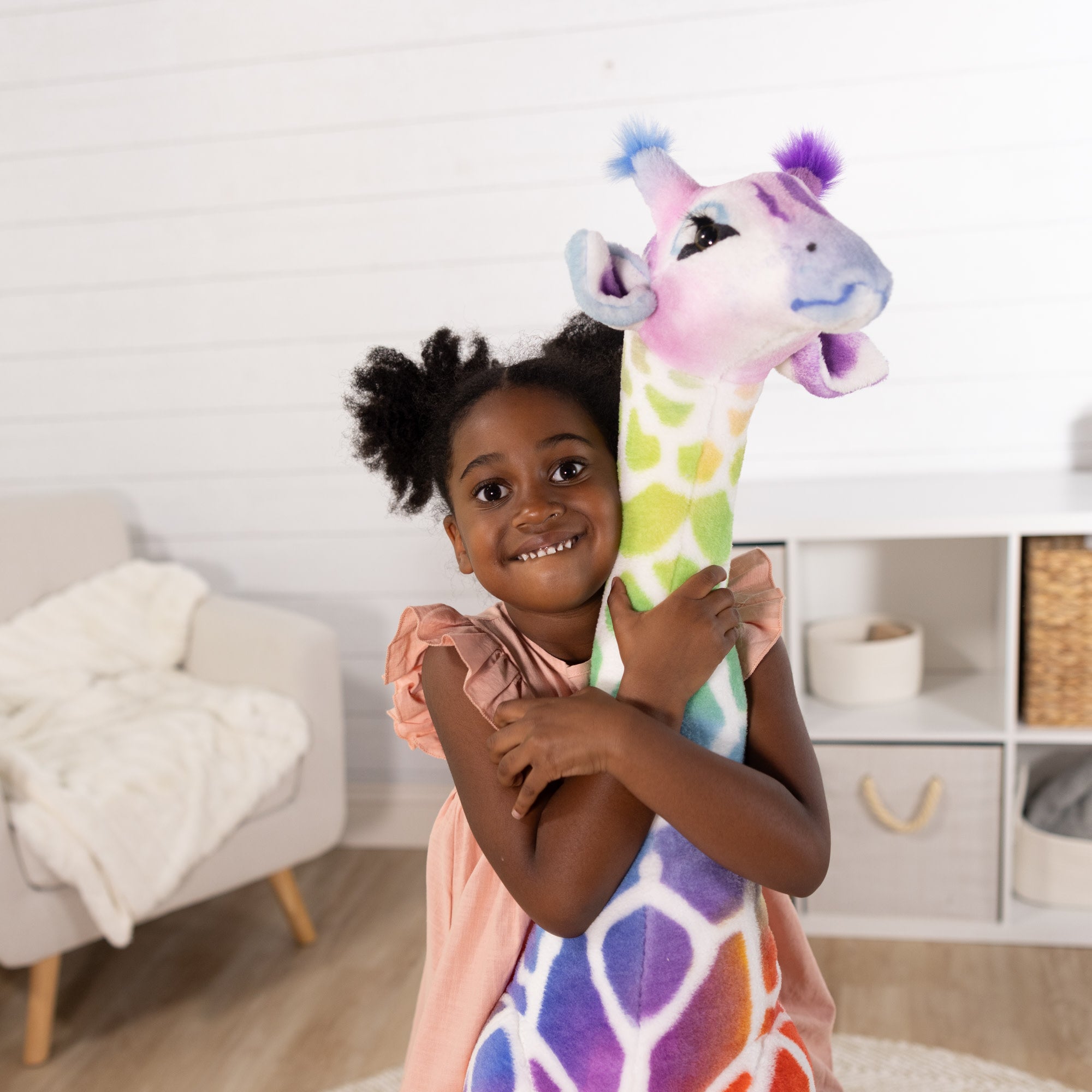 Melissa & Doug Rainbow Giraffe Lifelike Plush - Image 8