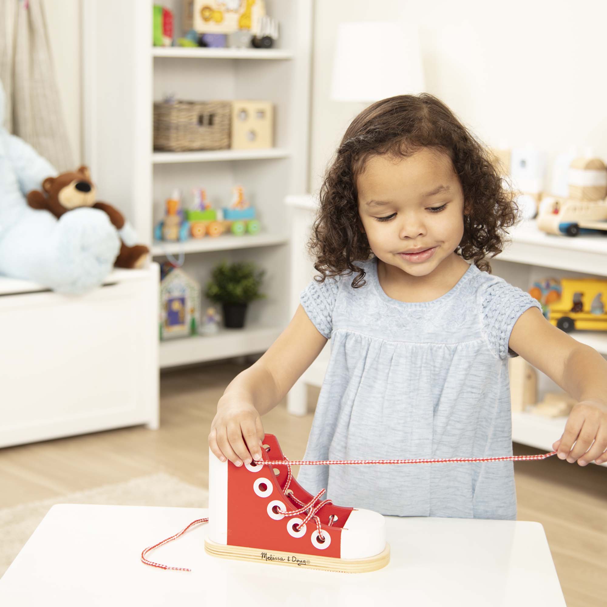 Melissa & Doug Wooden Lacing Shoe - Image 10